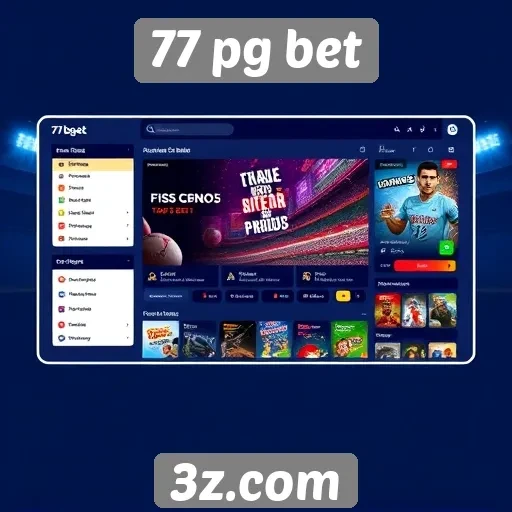 Interface do usuário do 77 pg bet é amigável e funcional